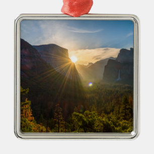 Tunnel View Metal Ornament