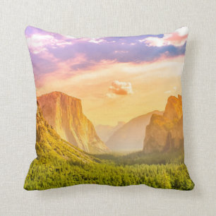 Tunnel View of Yosemite National Park Throw Pillow