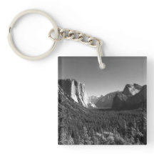 Tunnel View Yosemite Valley Black and White Photo