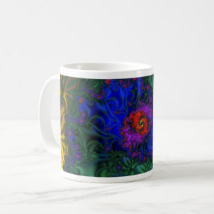 Tunnel Vision Rainbow Fractal Art Wrap Coffee Mug