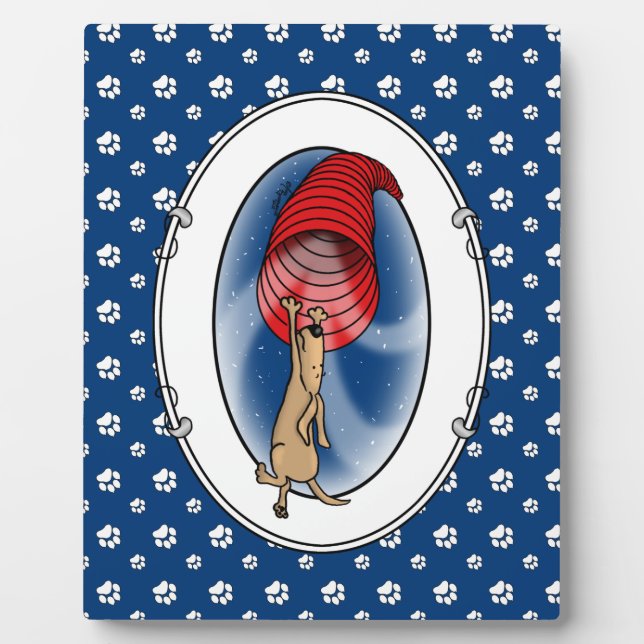Tunnel Vortex Syndrome - agility fast funny dog Plaque (Front)
