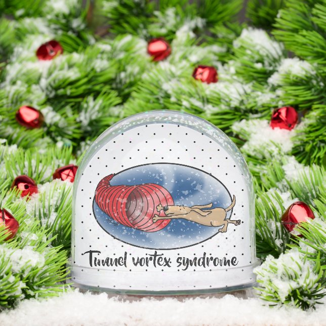 Tunnel Vortex Syndrome - agility fast funny dog Snowglobe (Christmas)