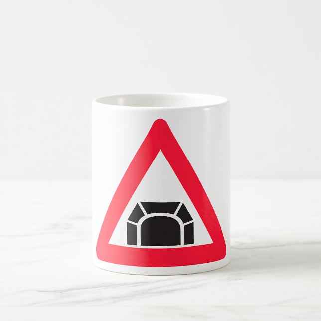 Tunnel Warning Road Sign Traffic Symbol Coffee Mug (Creator Uploaded)