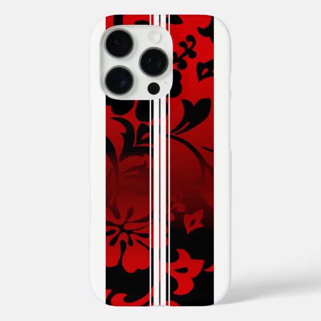 Tunnels Beach Hawaiian Surfboard Red  Case-Mate iPhone Case (Back)