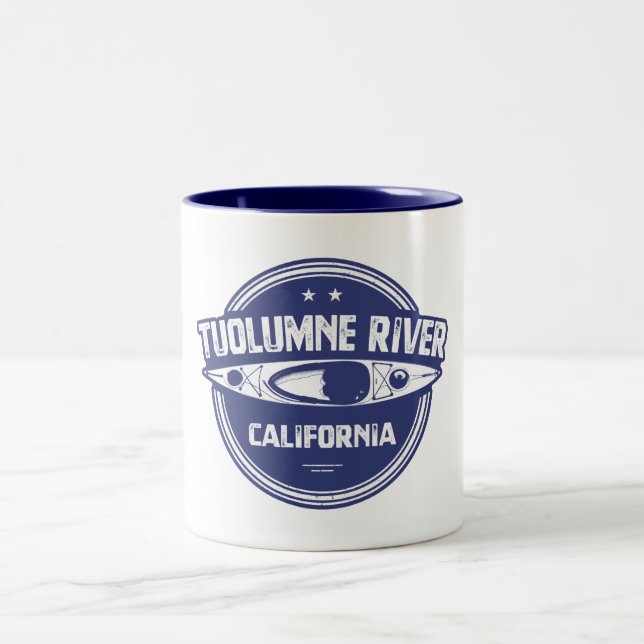 Tuolumne River, California Two-Tone Coffee Mug (Center)
