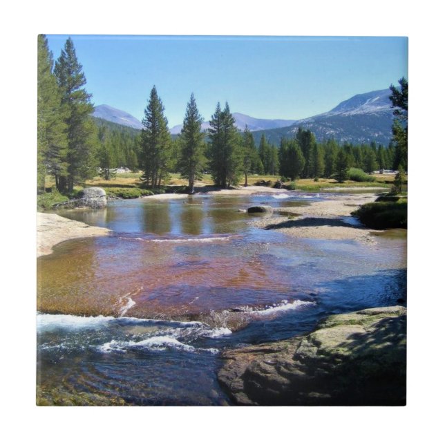 Tuolumne River in Tuolumne Meadows, Yosemite, CA Tile (Front)