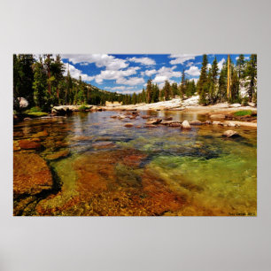 Tuolumne River, Tuolumne Meadows, Yosemite. Poster