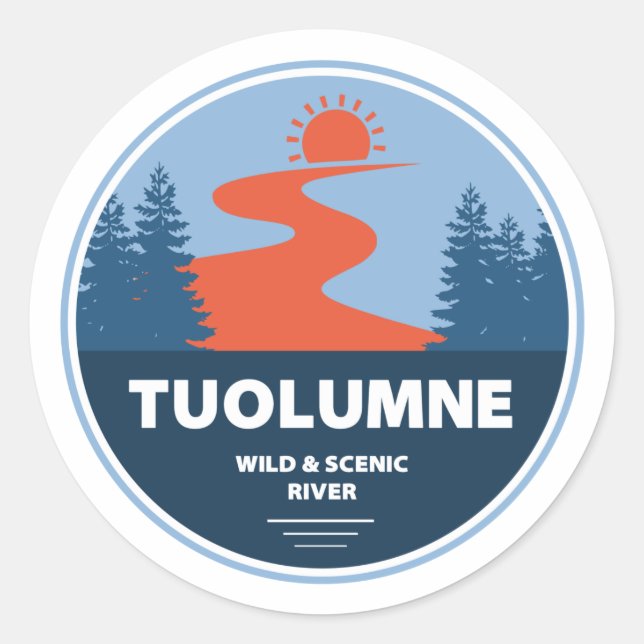 Tuolumne Wild And Scenic River California Classic Round Sticker (Front)