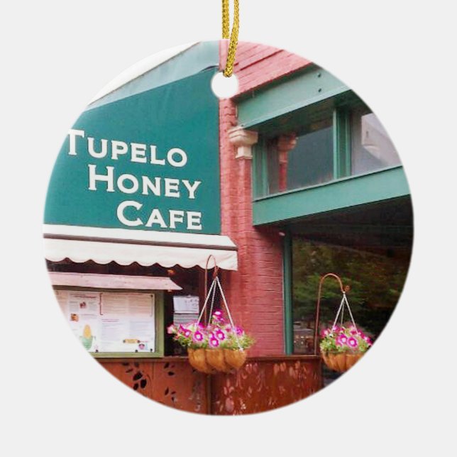 Tupelo Honey Cafe, Asheville, Tupelo Honey Cafe Ceramic Ornament (Front)