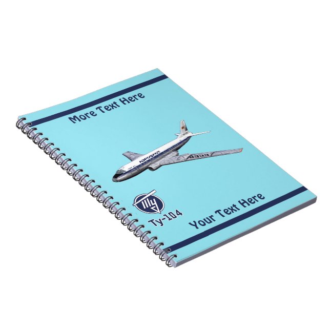 Tupolev (Туполев) Tu-104 Airliner Notebook (Right Side)