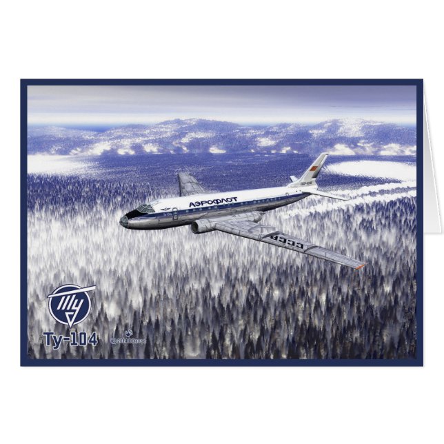 Tupolev (Туполев) Tu-104 Over Siberia (Front Horizontal)