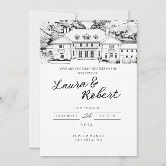 Tupper Manor Massachusetts sur mesure Invitation d