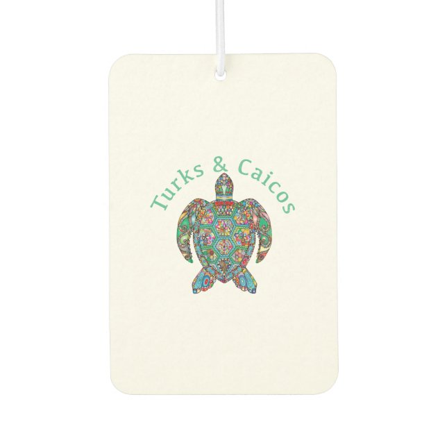 Tur Caicos Tribal Turtle Air Freshener (Front)