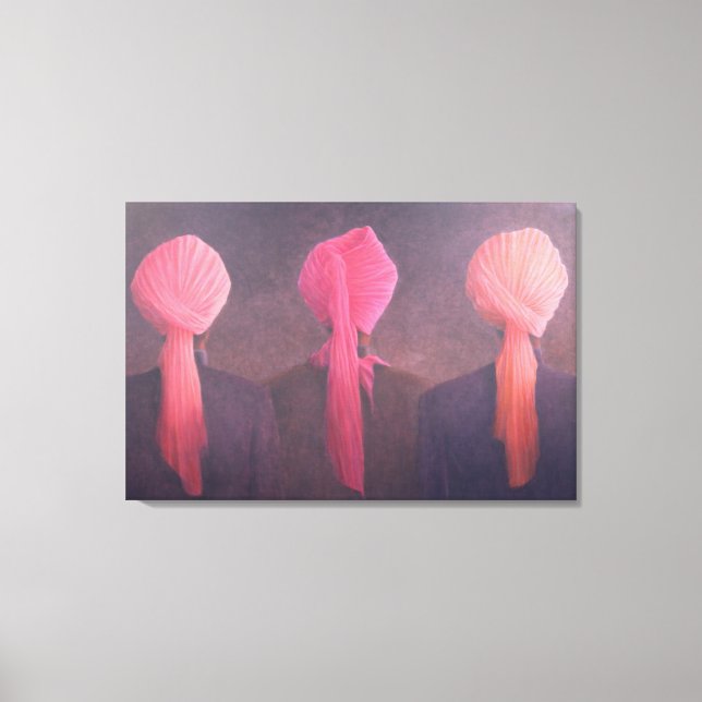 Turban Triptych Canvas Print (Front)