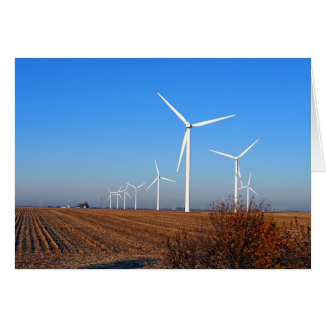 Turbine éolienne en automne après-midi (Devant horizontal)