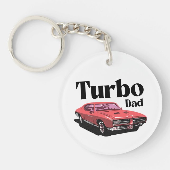 Turbo dad keychain (Front)