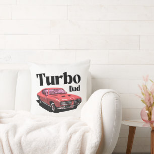 Turbo dad throw pillow