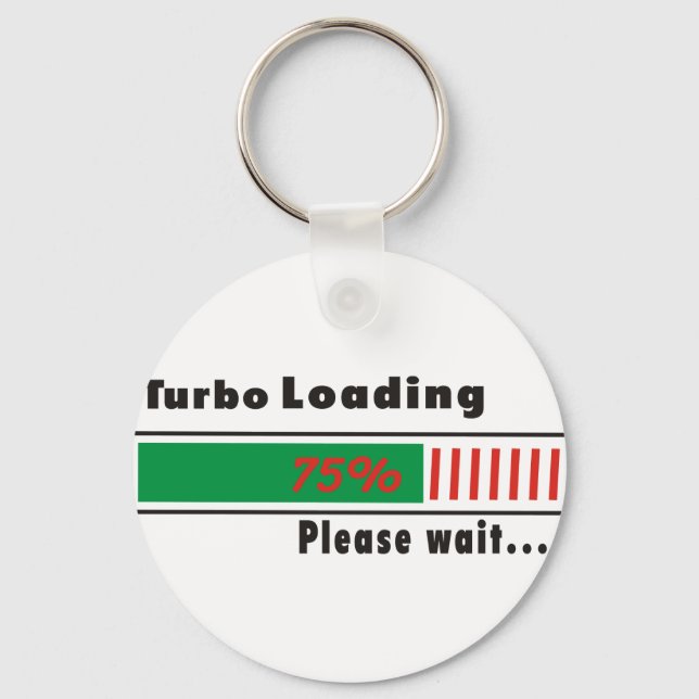 Turbo Loading Please wait Keychain (Front)