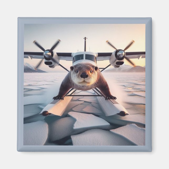 Turbo Prop Twin Engine Float Plane Bush Canada Magnet (Front)