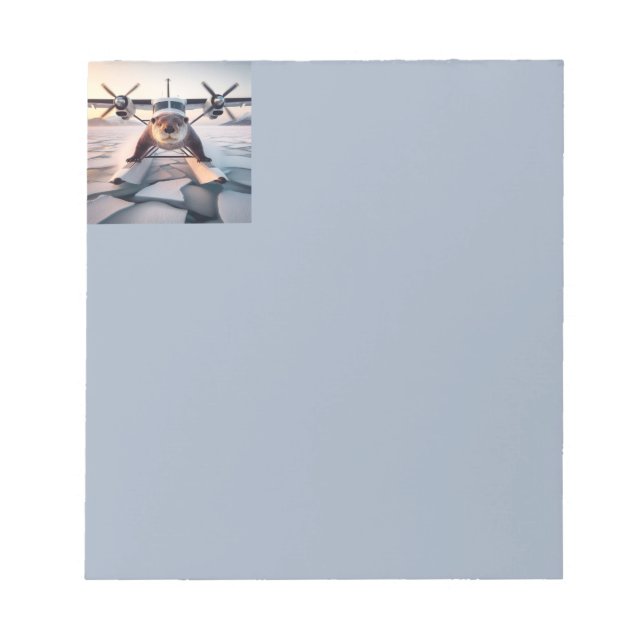 Turbo Prop Twin Engine Float Plane Bush Canada Notepad (Front)