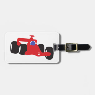 Turbo racing car luggage tag