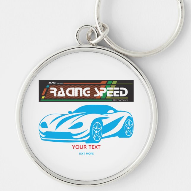 Turbo Racing Speed Car – Performance Auto Art Keychain (Front)