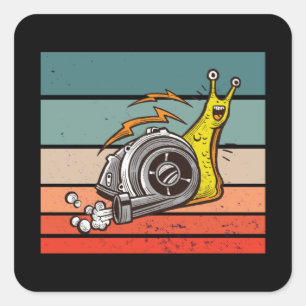 Turbo snail square sticker