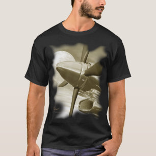Turbo Vintage Look Aircraft Dark Shirt