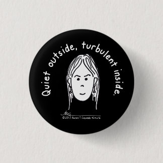 Turbulent Small Black Button