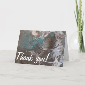 “Turbulent teal mocha whip” thank you Card