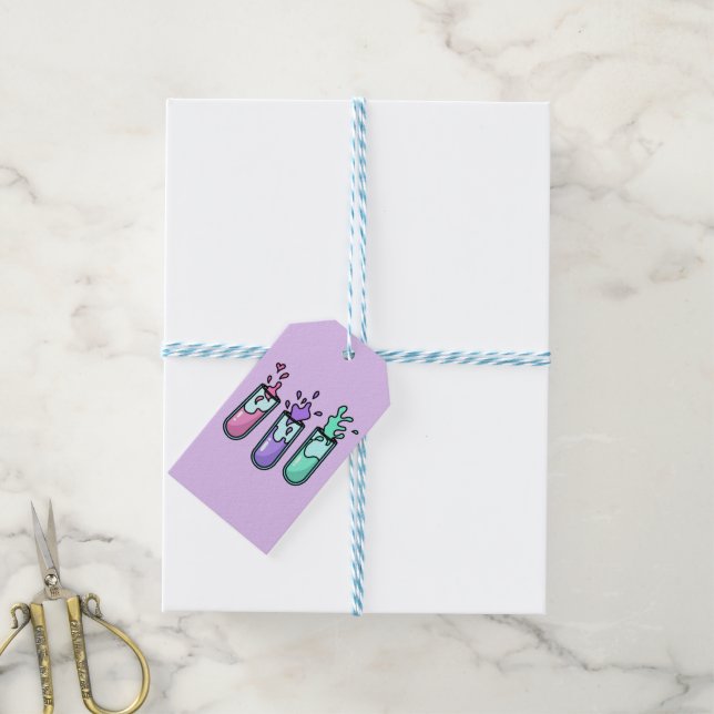Turbulent Test Tubes Gift Tags (With Twine)