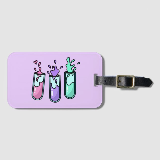Turbulent Test Tubes Luggage Tag (Front Horizontal)