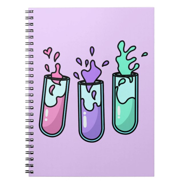 Turbulent Test Tubes Notebook (Front)