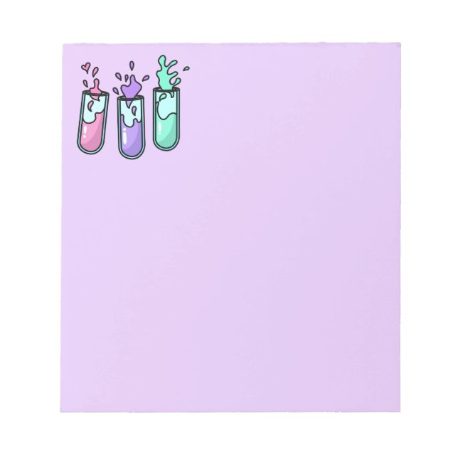 Turbulent Test Tubes Notepad (Front)