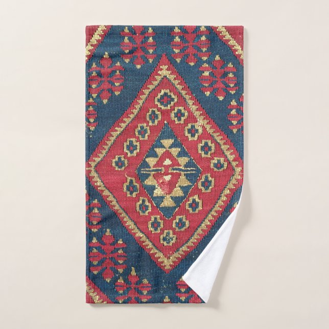 Turc Kilim Tapis tapis Antique Rouge Bleu (Serviette à main)