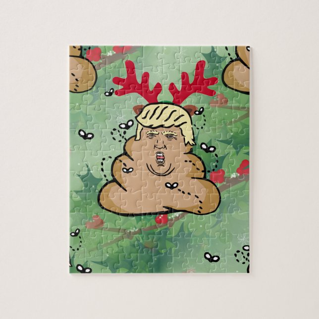 turd reindeer donald trump jigsaw puzzle (Vertical)