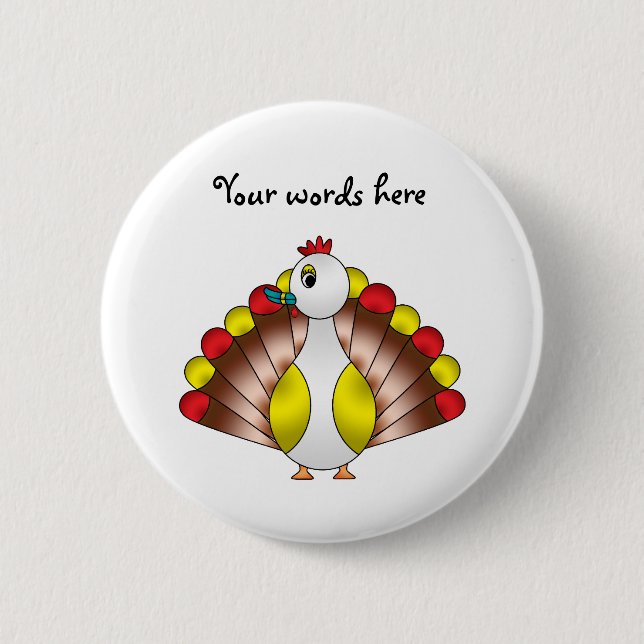 Turducken 2 Inch Round Button (Front)
