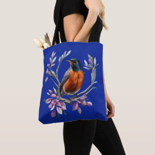 Turdus migratorius Surrounded By Mountain Laurel Tote Bag