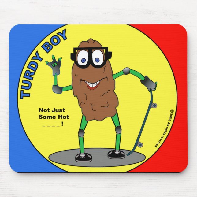 Turdy Boy Stand - Red and Blue Mousepad - Clean (Front)
