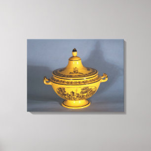 Tureen with black print design, c.1820