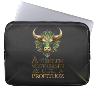 Türelem | Motiváció | Bull market Laptop Sleeve