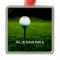 Turf and Golf Ball Personalized Ornament