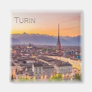 Turin at sunset - Piedmont -  Magnet