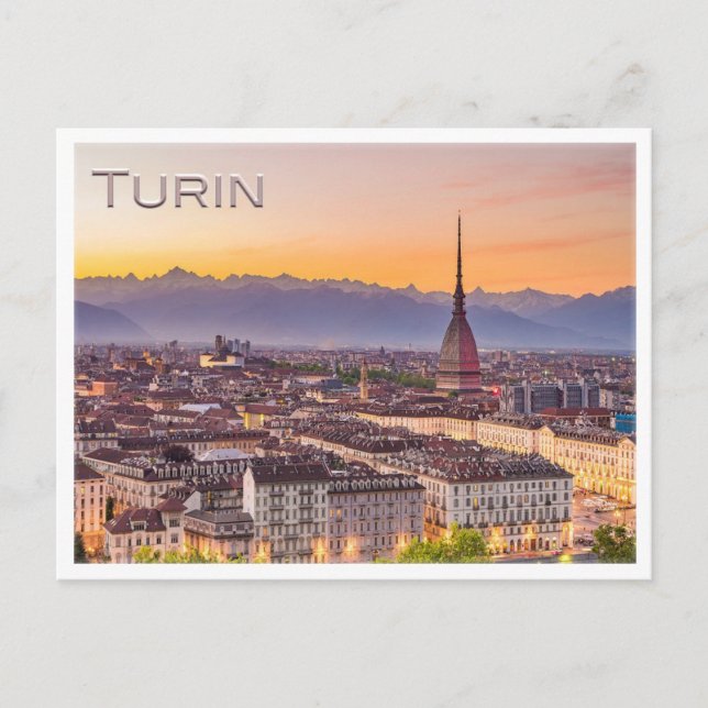 TURIN au coucher du soleil - Carte postale (Devant)