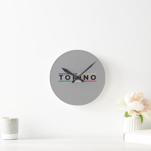 Turin Italian & Sabauda Bands - Minimalist Design Round Clock