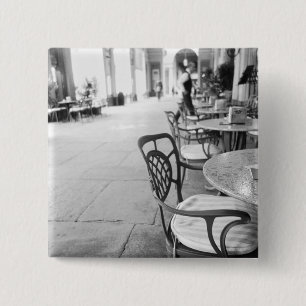 Turin Italy, Cafe and Archway 2 Inch Square Button