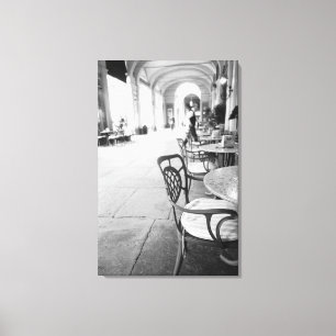 Turin Italy, Cafe and Archway Canvas Print