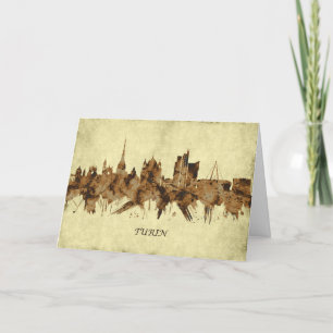 Turin Italy Cityscape Holiday Card