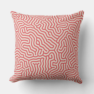 turing lines organic shape throw pillow