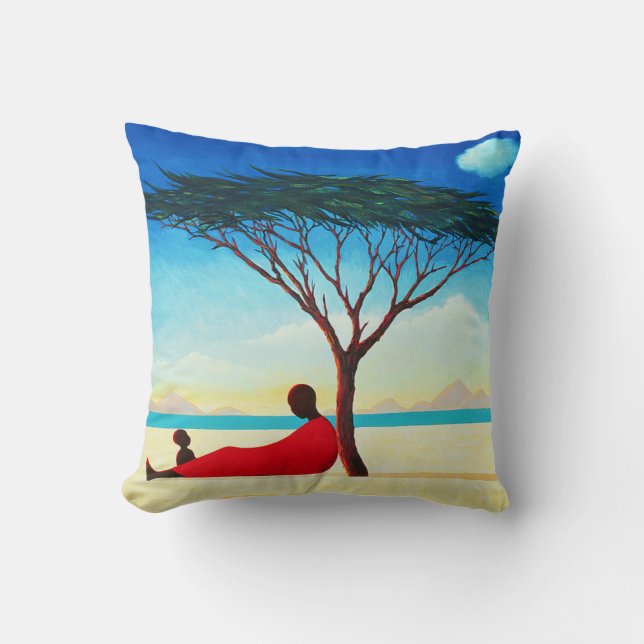 Turkana Afternoon 1994 Throw Pillow (Front)
